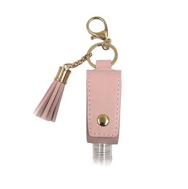 Zásobník na dezinfekciu ružový - prívesok na kľúče