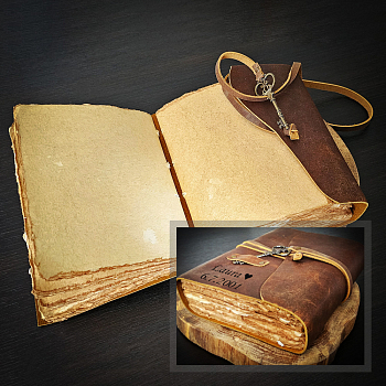 Nadčasový kožený zápisník s ručne vyrobeným papierom Timeless Journal A5