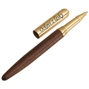 Luxusné pero z dreva v kombinácii s mosadzou v darčekovej krabičke