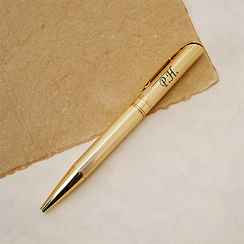 Luxusné pero Leopold zlaté v darčekovej krabičke