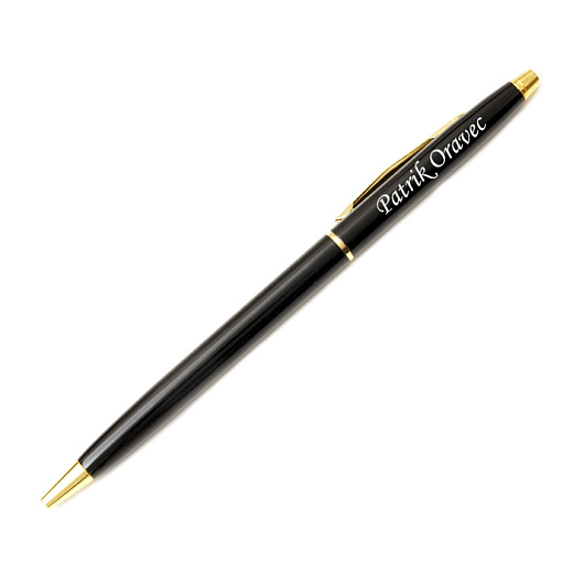 Luxusné pero Slim čierne v darčekovej krabičke