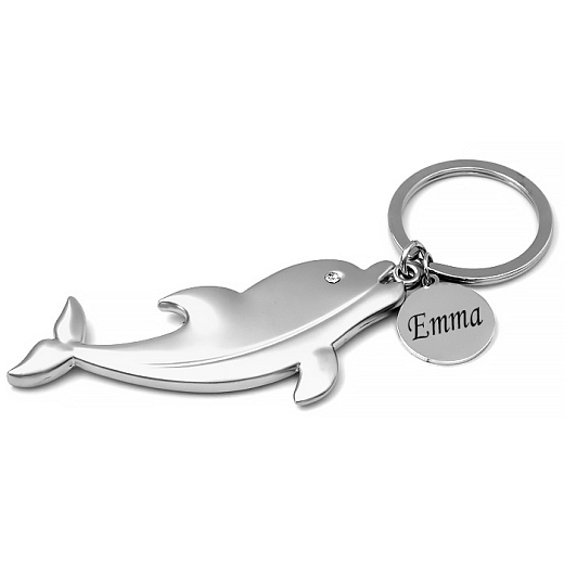 Kovový prívesok na kľúče Delfín