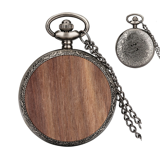 Vreckové hodinky Cibuľa s drevenou vložkou