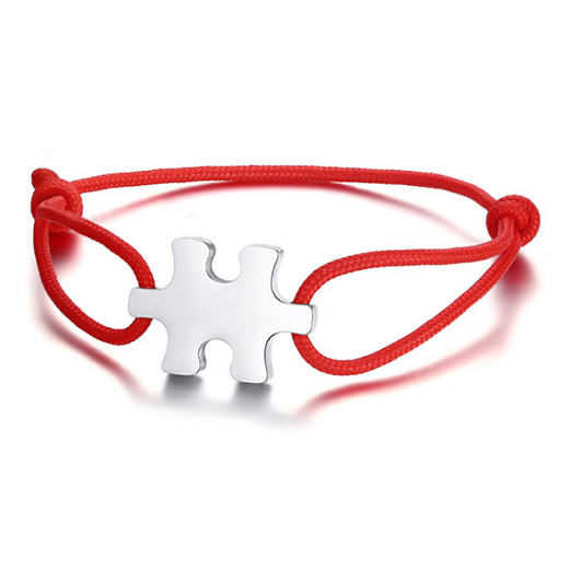 Náramok Unisex Puzzle červený