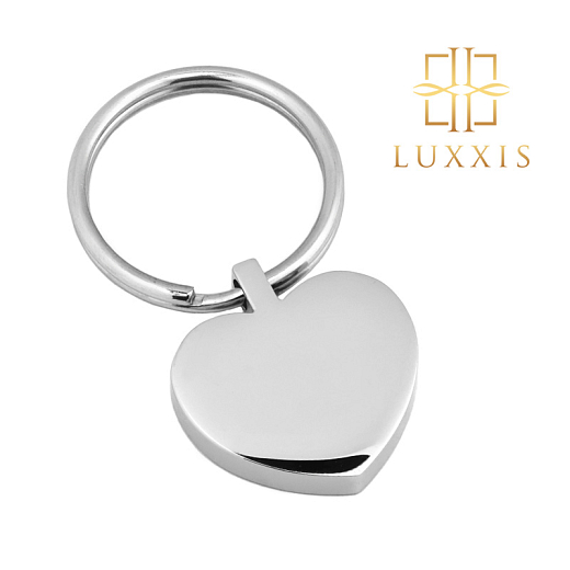 Oceľový prívesok na kľúče Srdce Super lesk Luxxis