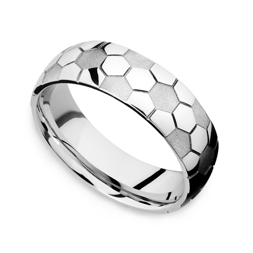 Oceľový prsteň Futbal