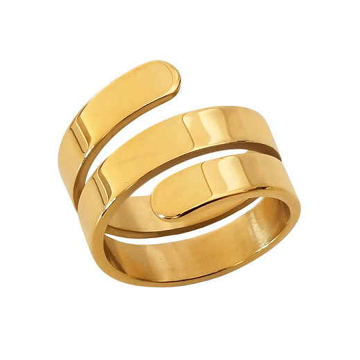 Oceľový prsteň Family zlatý 3 mená