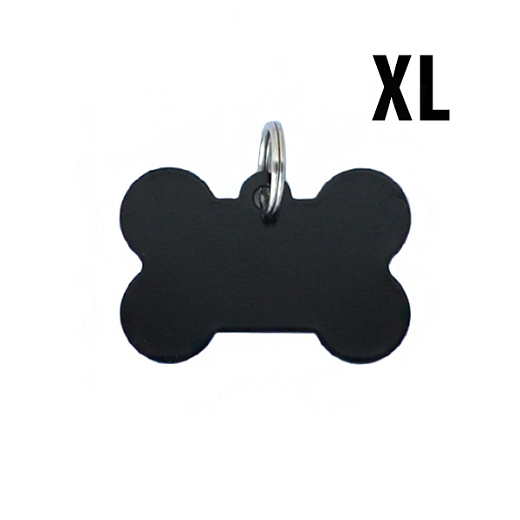 Psia známka - čierna kosť XL
